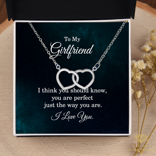 Timeless Love Gifts For Girlfriend- Interlocking Hearts Necklace
