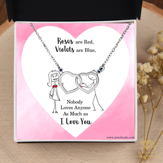 One-of-a-Kind Gifts for Your Girlfriend - Interlocking Hearts Necklace