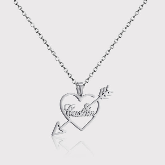 Unique Heart Style - Customize Single Name Necklace