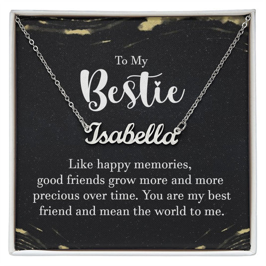 JEWELWALE - To My Beautiful Soulmate - Each Day With You  - Custom Name Necklace With Message Card
