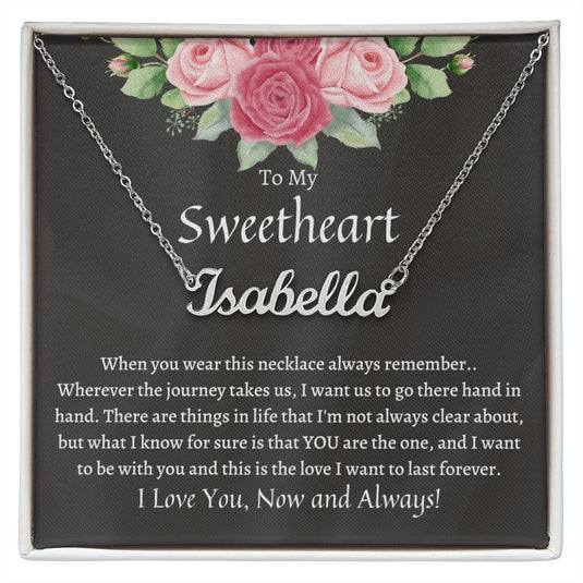 To My Sweetheart  - Customize Single Name Necklace