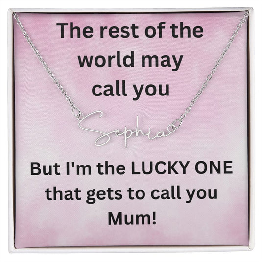 Mother's day Gift  - Customize Signature Style Name Necklace