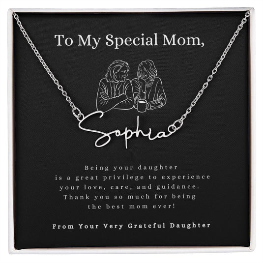 Mother's day Gift  - Customize Signature Style Name Necklace