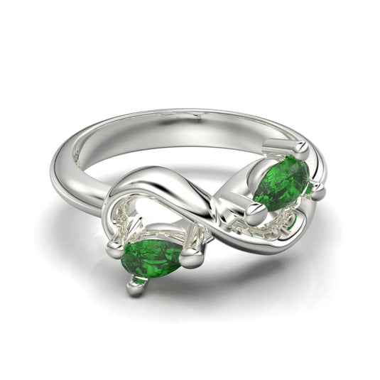 Infinity 925 Sterling Silver Rings For Women & Girls Adjustable Rings (Silver)