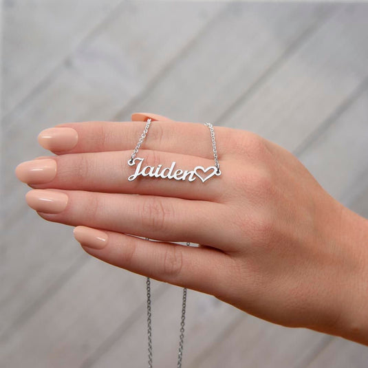 Heart Style Name Necklace