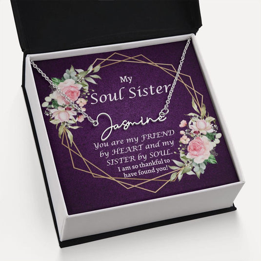 Unique Gift for Soul sister - Signature Style Name Necklace