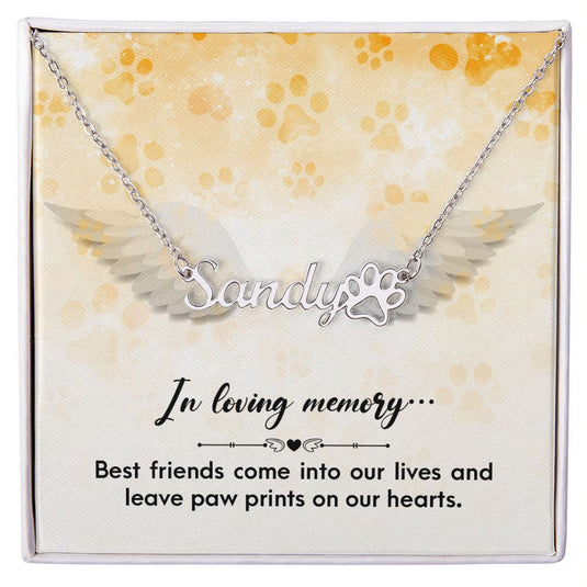 Best Friend - Customize Paw Style Name Necklace