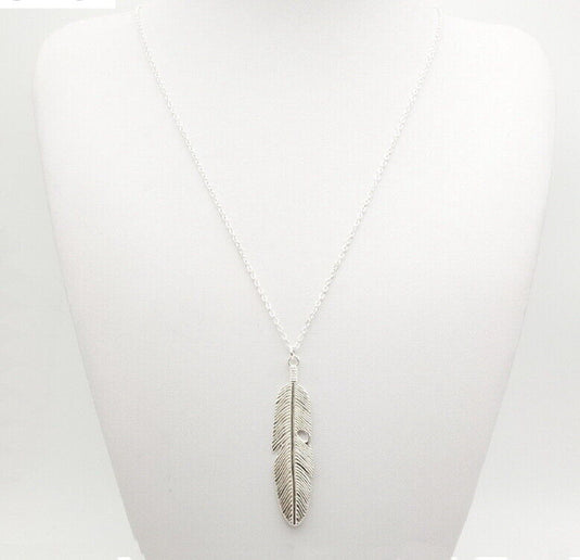 Leaf Style Necklace - Stainless Steel Pendant