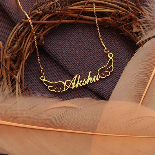Wing Name Necklace