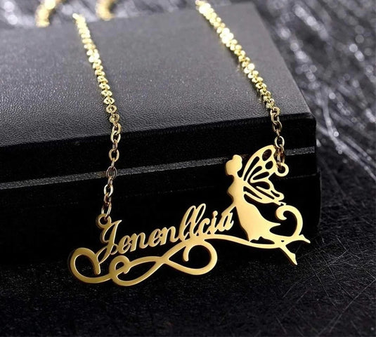 Fairy Angle Style Name Necklace