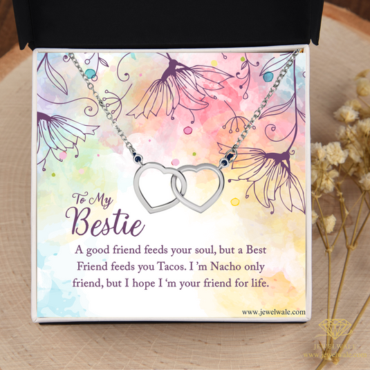 Unique Gift For Best Freiend - Interlocking Hearts Necklace