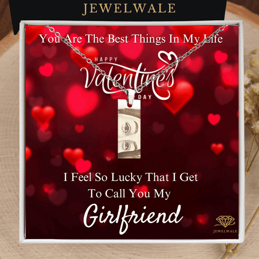 Best Valentine day Gift For Girlfriend - Eye Engraved Pendant With Message Card