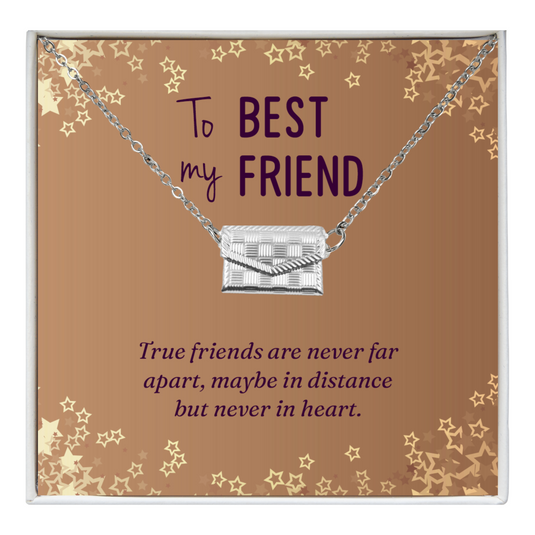 To My Best Friend - Custom Letter Locket with Photo Engraved - 925 silver plated metal