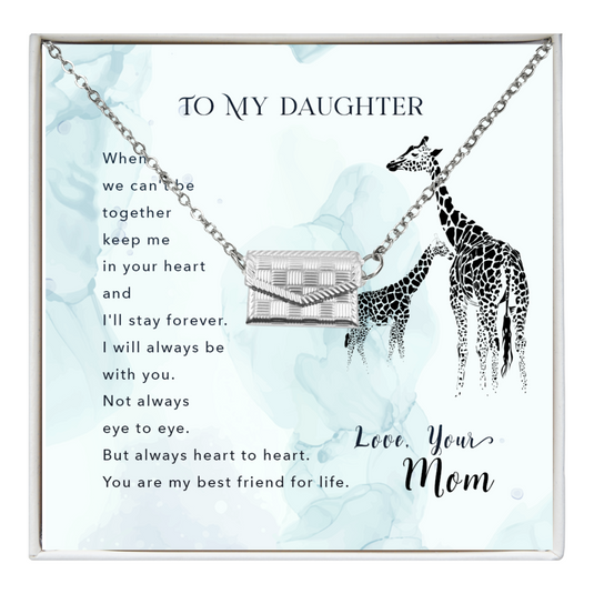 Beautiful Gift To Daughter From Mom - Custom Letter Locket with Photo Engraved - 925 silver plated metal