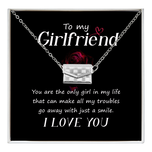 Beautiful Gift To Girlfriend - Custom Letter Locket with Photo Engraved - 925 silver plated metal