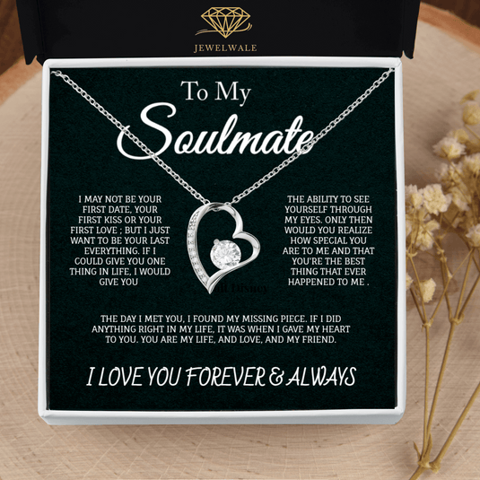 To My Soulmate - Forever Love Pendant Necklace Gift Set