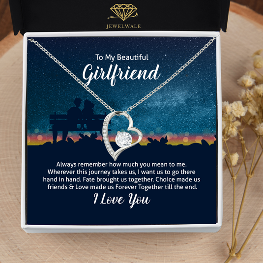 To My Girlfriend - Forever Love Pendant Necklace Gift Set