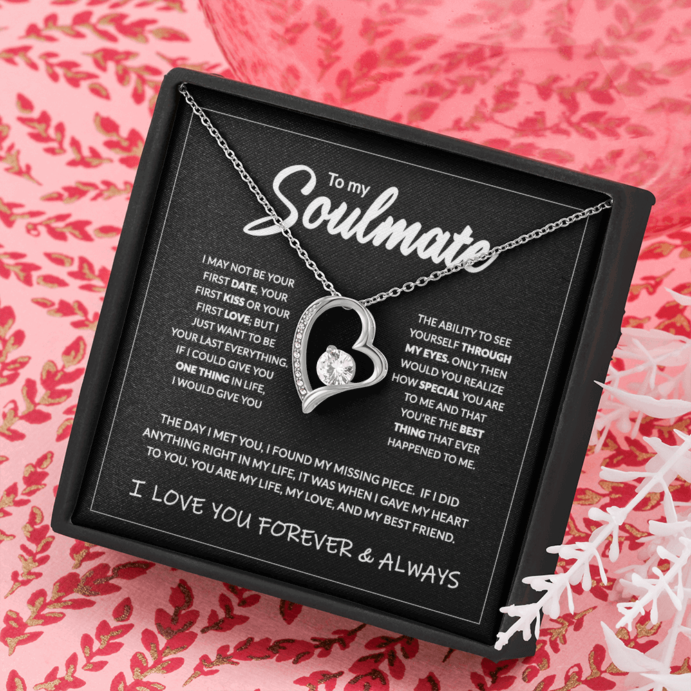 To My Soulmate - Forever Love Pendant Necklace Gift Set
