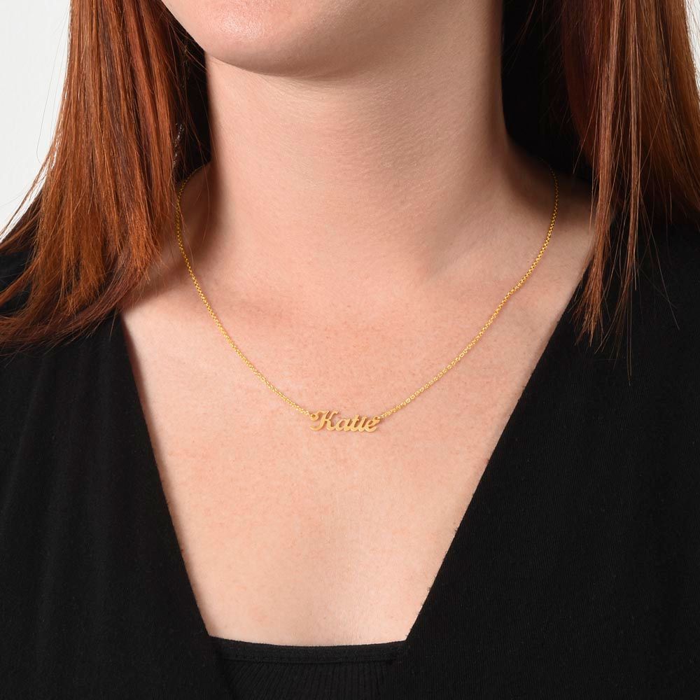 Custom name necklace for girlfriend discount
