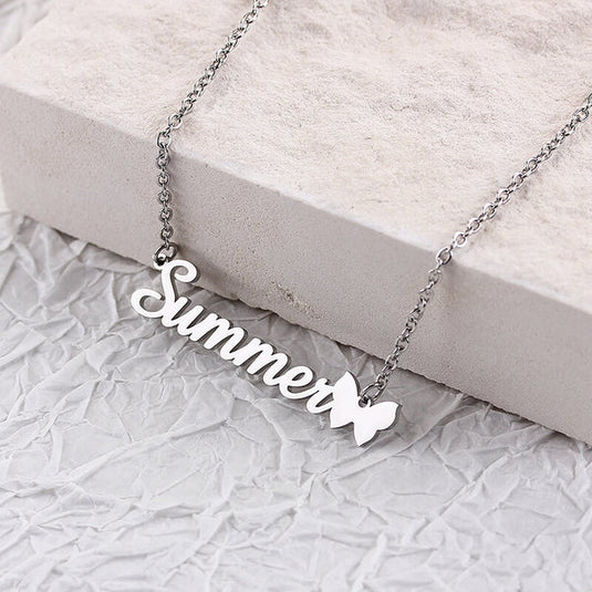 Butterfly Name Necklace
