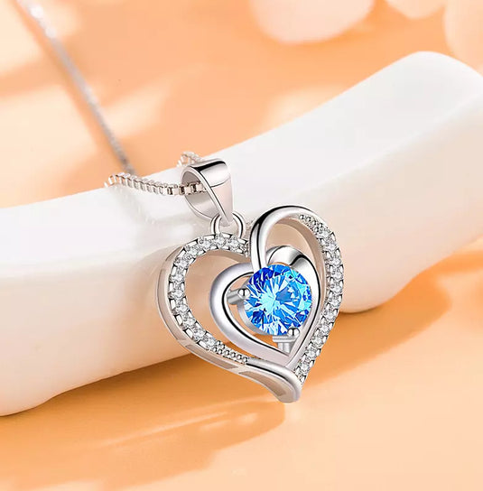 Two Hearts Pendant - 925 Sterling Silver Pendant