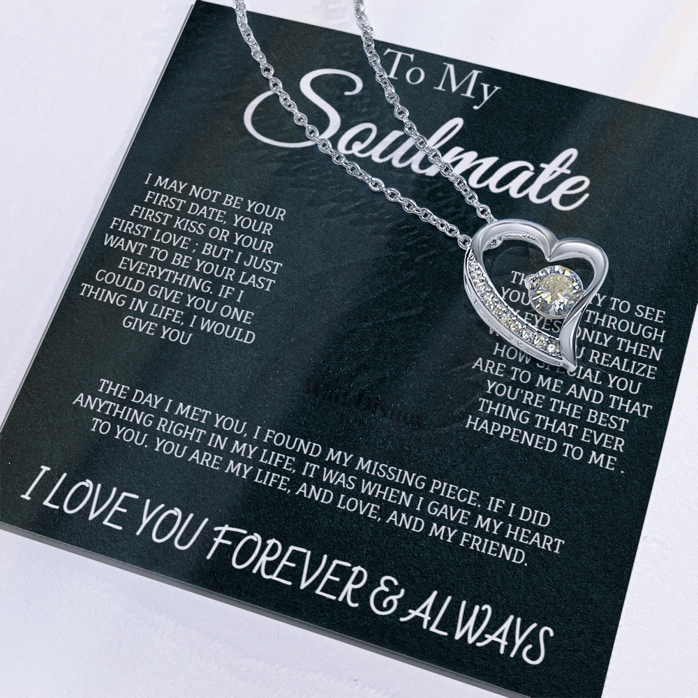 To My Soulmate - Forever Love Pendant Necklace Gift Set